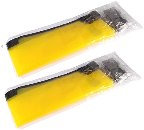Hzz® 2-pack Translucent Waterproof Dry Sack Bag for Boating Kayaking Fishing Rafting Swimming Floating, Storm Sack for Outdoor Sports (2 Yellow, 5l)