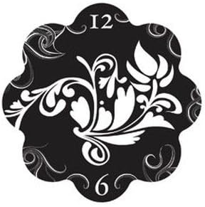 Hip In A Hurry 3D Decor Clock Art 11 Inch - Tuxedo Flowers