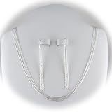 Sterling Silver Multi-Strand Diamond Cut Chain Necklace 16, 18, 20, Bracelet, Earrings Set