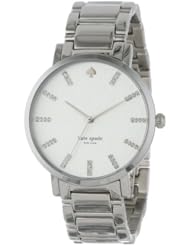 kate spade new york Womens 1YRU0095 Large Stainless Crystal Markers Gramercy Watch