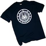 Scratched Battlestar Galactica Badge Logo - Battlestar Galactica Adult T-Shirt