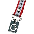 Dog Paw Print Letter G Pet Lover Charming KEYper Keychain
