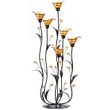 Gifts & Decor Amber Calla Lily Flower Bunch Tealight Candle Holder