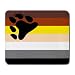 Large Mousepad depicts Bear Gay Pride Flag Logo