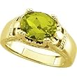 14K Yellow Gold Peridot Ring