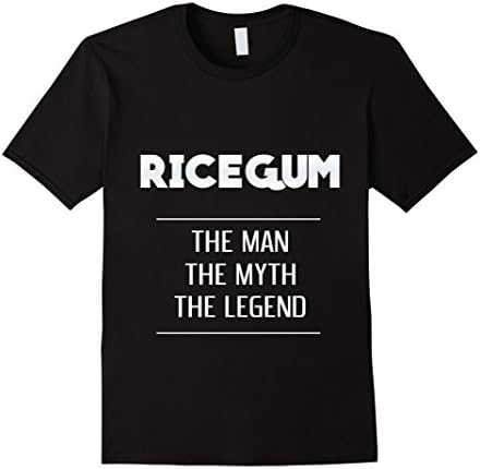Men's Ricegum, The Man, The Myth, The Legend - Funny - T Shirt XL Black