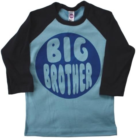 Happy Family Clothing Little Boys' Big Brother Navy 3/4 Sleeve Tshirt