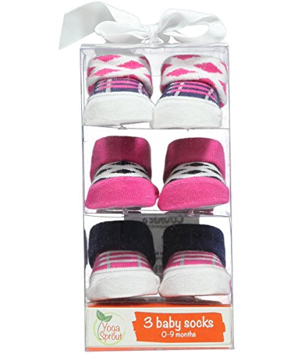Luvable Friends Baby-girls Little Shoe Socks 3-Piece Gift Set