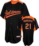 Nick Markakis Jersey: Adult Majestic Black Authentic Cool Base&Atilde;&cent;&acirc;��&Acirc;&cent; Batting Practice Baltimore Orioles Jersey