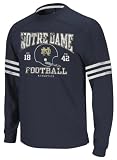 Notre Dame Fighting Irish Youth adidas Navy Football Vintage Yoked Long Sleeve Crewneck Sweatshirt