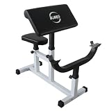 FoxHunter Heavy Duty Steel Preacher Arm Curl Weight Bench Biceps Weightlifting Gym Fitness Equipment Barbell Rack New