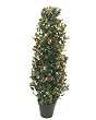 3' Indoor Outdoor Pre-Lit Holly Berry Christmas Topiary Stake Tree #H80710