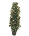 3' Indoor Outdoor Pre-Lit Holly Berry Christmas Topiary Stake Tree #H80710