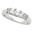 14K White Gold Diamond Five-Stone Anniversary Band - 1.00 Ct.