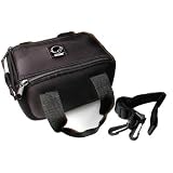 Premium Gilsson Neoprene Travel Case Bag with Strap for TOMTOM One, One XL, One XL-S, One 2nd Edition, One 3rd Edition, Go 510 710 720 910 920 920T, Magellan Roadmate 1200 Maestro 3100 3150 3200 4040 Garmin Nuvi 200 250 250W to hold/store GPS, bracket, antenna, adapters and cables