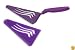 Kuhn Rikon Wedge Serving Knife with Sheath, 11-1/2-Inch, Purple
