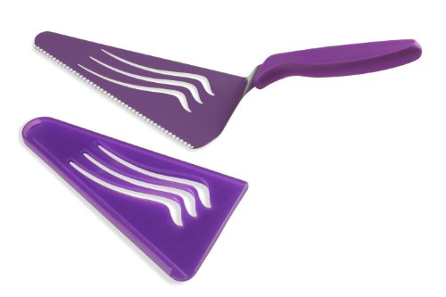Buy Kuhn Rikon Wedge Serving Knife with Sheath, 11-1/2-Inch, Purple