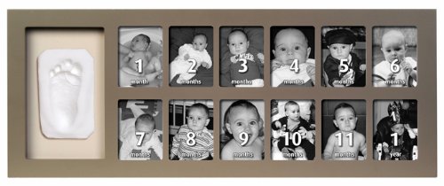 Baby Art 34120009 - 1st Year Kit f&uuml;r 12 x Bilder und Fu&szlig;-/Handabdruck, taupe Preisvergleich
