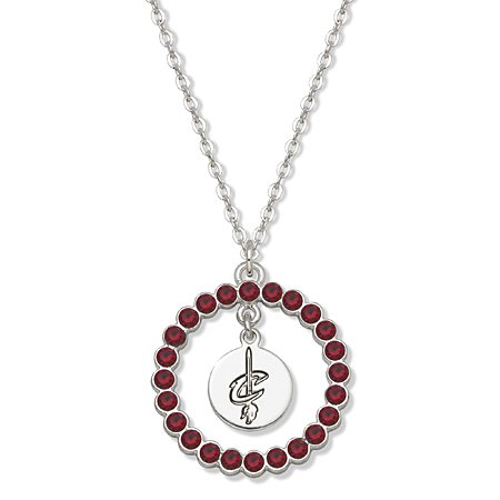 NBA Cleveland Cavaliers Necklace W/ Red Crystal Wreath