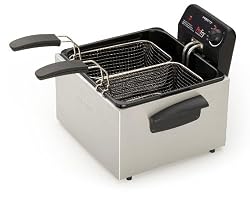 Presto 05466 Stainless Steel  Dual Basket Pro Fry Immersion Element Deep Fryer