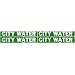 Brady 7054-4 1-1/8" Height, 7" Width, 3/4" - 2-3/8" Outside Pipe Diameter, B-946 High Performance Vinyl, White On Green Color Self-Sticking Vinyl Pipe Marker, Legend "City Water"
