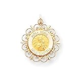 14k Matka Boska Medal Pendant