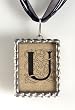 Monogram Pendant Necklace - U Monogram Pendant Necklace - U