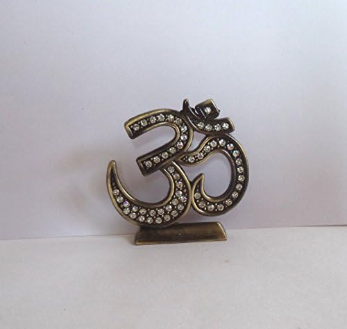 Tej Gifts Metal Om Show Piece Statue For Car Dash Board (6 X 7 X 1 Cm)