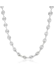Sterling Silver Diamond Cut Small Circle Link Necklace