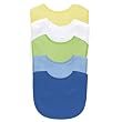 Green Sprouts Eco-friendly  Basic Waterproof Absorbent Terry Bib 5 Pack, Boys