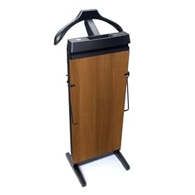 CORBY 4400 TROUSER PRESS. 15 & 30 MINUTE TIMER. WALNUT WOOD EFFECT FINISH. 240 VOLTS / 230 WATTS