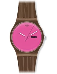 Swatch Womens SUOZ706 Plastic Pink Dial Watch