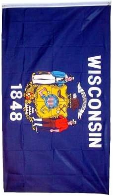 New 4x6 Wisconsin State Flag US USA American Flags