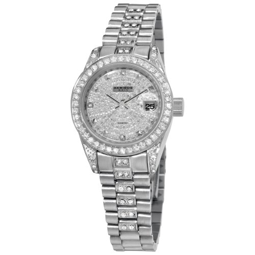 Akribos XXIV Women's AK487SS Diamond Quartz Bracelet Watch