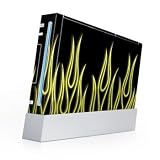 Nintendo Wii Skin + nunchuck skin Skin-Yellow Neon Flames