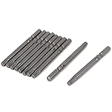 uxcell トルクスドライバービット 磁気チップ 修復ツール セキュリティツール 丸いハンドル 10個入り