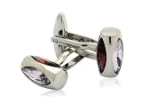 Amethyst Crystal Glass Vault Cufflinks by Michael Soho