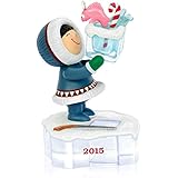 Hallmark QX9137 Frosty Friends Go Ice Fishing Ornament