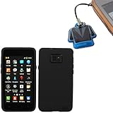 GTMax Black Soft Silicone Case Cover with Gift LCD Screen Cleaner for AT&T, ....