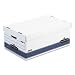 Bankers Box 0070205 Stor/file storage file, lift-off lid, legal size, white/blue, 4/ct