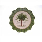 round kitchen islands-Certified International Palm Island 13-Inch 3-D Round Platter