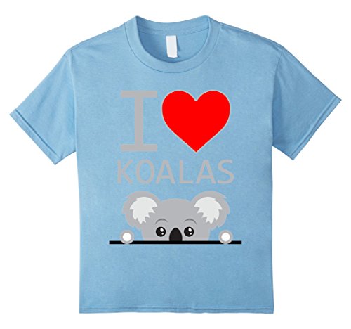 I Love Koalas Shirt, I Heart Koalas - Kids 12 - Baby Blue