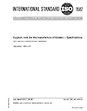 ISO 1587:1975, Gypsum rock for the manufacture of binders -- Specifications