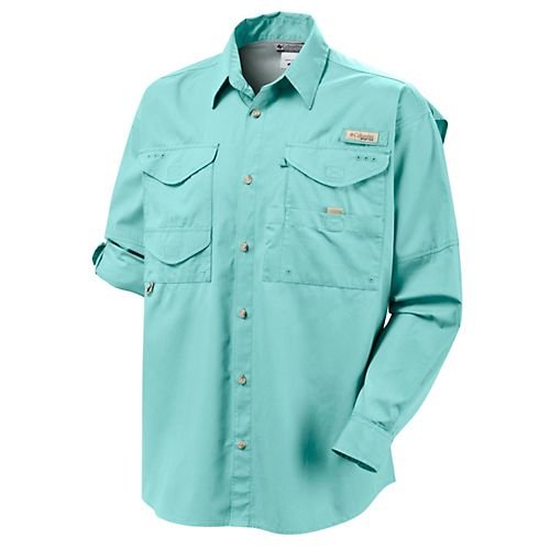 Columbia Men's Bonehead Long Sleeve Fishing Shirt (Gulf Stream, Small)