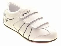 LEVIS Boys PORROIG Velcro Shoe White Leather
