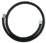 Black Leather Coil necklace