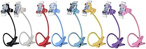 Universal Flexible Long Arms Mobile Phone Holder Desktop Bed Lazy Bracket Mobile Stand Support,hand free holder for all Mobiles Wide Less Than 85cm for Bedroom, Kitchen, Office, Bathroom etc (Black)