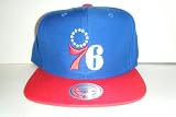 Philadelphia 76ers Mitchell & Ness Blue Throwback Vintage Snap Back Hat