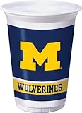Creative Converting Michigan Wolverines Printed Plastic 20 oz. Cups (8 Count)