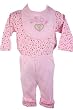 Tuti Fruiti New Fall/Winter Infant Baby Girls 3 Pc. Light Pink Flowered Pant Set with Bib